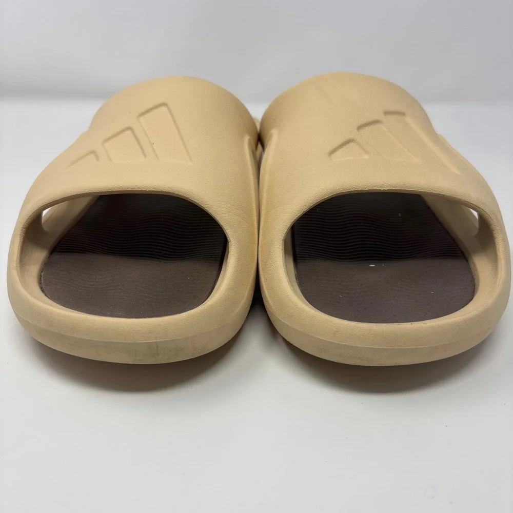 Adidas Adicane Slides Mens Sand Beige Brown Foam Sandals Size 11